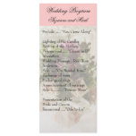 Rose Wedding Programs Rack Cards