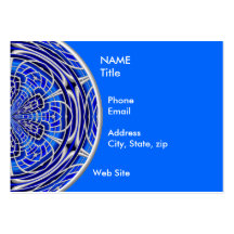 Rose Window Cobalt Business Card