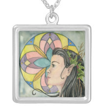 Rose Window Fairy Pendants
