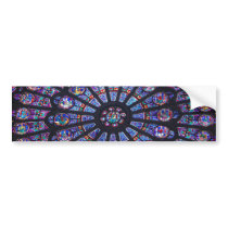 Rose Window Paris Bumper Stickers