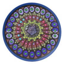 rose window dinner plate