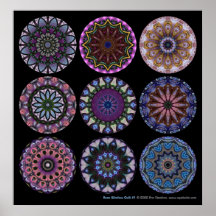 Rose Window Quilt #1 Posters
