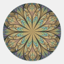 Rose Window Round Stickers