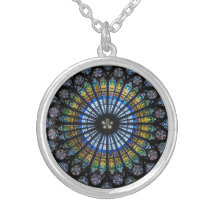 rose window strasbourg cathedral necklace