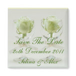 Rose Wine Glasses Save The Date Magnet
