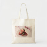 rose with linens budget tote bag