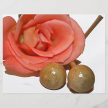 Rose with wooden percussion bell mallets flyer design