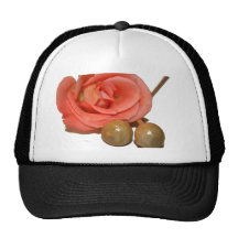 Rose with wooden percussion bell mallets trucker hats