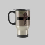 Rose Zebra Monogram  Travel Mug mugs