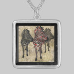 Rose Zebra Shadows Necklace necklaces