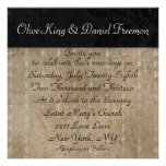 Rose Zebra Shadows Wedding Invitation