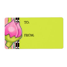 Rosebud Joy colour 2 Gift Tag Shipping Labels