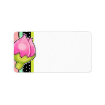 Rosebud Joy colour Address Label