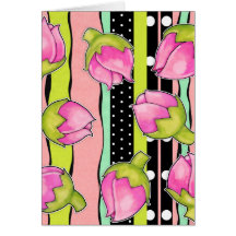 Rosebud Joy colour pattern Note Card
