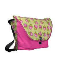 Rosebud Joy green Large Messenger Bag