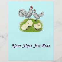 Rosecomb Bantams and Chicks Flyer Design