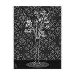 Rosegold Pussy Willow Illustration Postcard