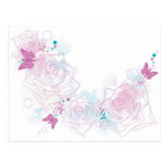 Roses and butterflies Postcard