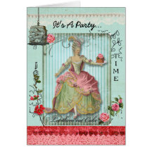 Roses and Cake Invitation Card