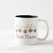 Roses and Daisies World's Best Nana Mugs