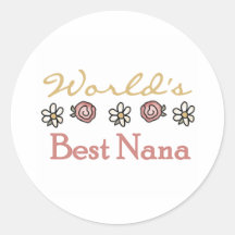 Roses and Daisies World's Best Nana Sticker