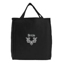 Roses and Lace -  Bride Tote Canvas Bags