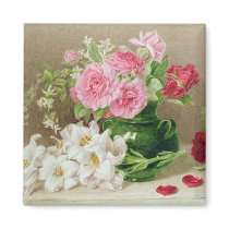 Roses and Lilies magnets