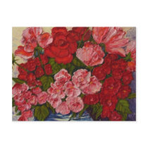 Roses and Peonies Post Card