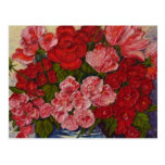 Roses and Peonies Post Card
