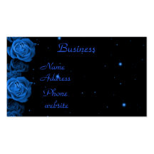 Roses bleus modèles de cartes de visite
