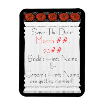 Roses de Decofied (sauvez l'aimant de date) Magnet