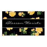 Roses de Yello sur les cartes de visite floraux no Cartes De Visite Personnelles