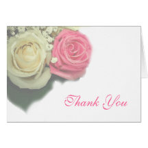 roses, floral, épousant, carte de remerciements, m
