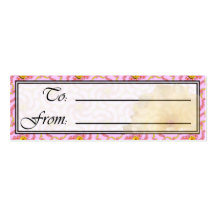 Roses for Amina Sm Any Colour Gift Tag Business Cards