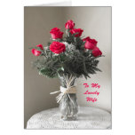 Roses for My Wife on Mothers Day Card
