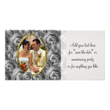 Roses Frame Personalized Photo Card
