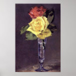 Roses in a Champagne Glass Print
