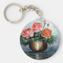 Roses in a Vase Key Chains