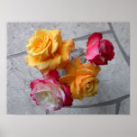 Roses in Vase Poster