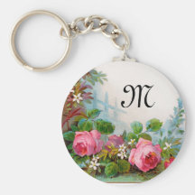 ROSES & JASMINES MONOGRAM KEYCHAINS