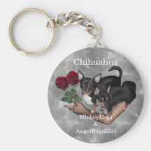 Roses Keychain de chiwawa Porte-clefs