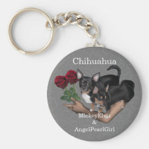 Roses Keychain de chiwawa Porte-clés