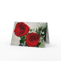 Roses on Front, Roses inside with calendar Persona Greeting Card