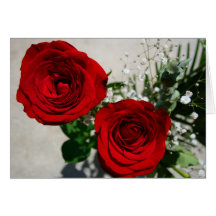 Roses on Front, Roses inside with calendar Persona Greeting Card