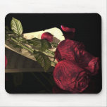 Roses on note sheet mousepad