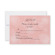 Roses Peach RSVP Card Invitation