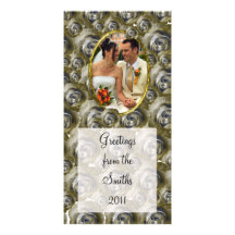 Roses/Photo Custom Photo Card