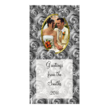 Roses/Photo Personalized Photo Card