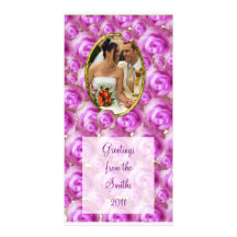 Roses/Photo Personalized Photo Card