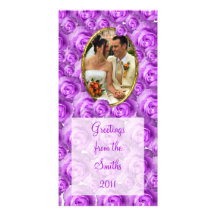 Roses/Photo Photo Card Template